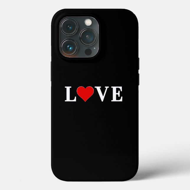 Black LOVE Heart Minimalist Modern (Verso)