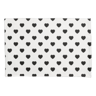 Black Love Hearts White Background