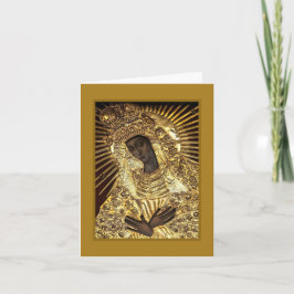 BLACK MADONNA no Ouro Riza Oklad - Cartão de Retir
