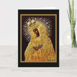 BLACK MADONNA no Ouro Riza Oklad - Cartão de Retir