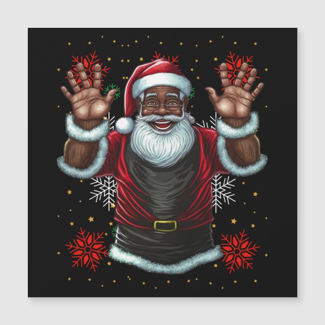 Black Man Melanin Natal Santa Claus Ugly Xmas (Frente)