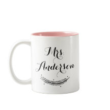 Black Modern Calliografia Personalizada Da Caneca