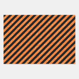 BLACK & ORANGE GLITTER PARECE HALLOWEEN