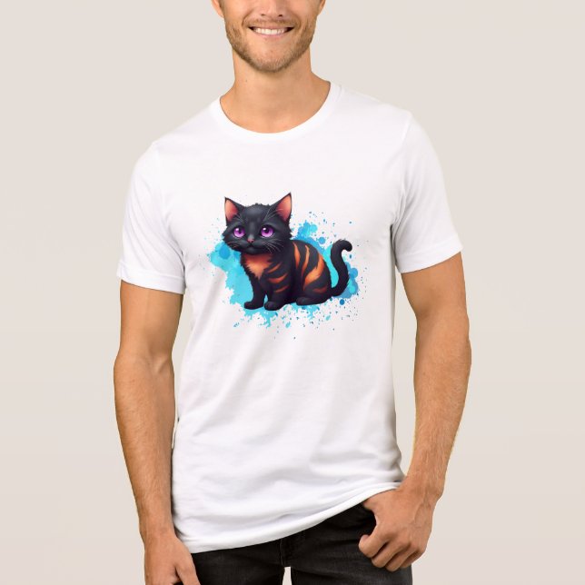 Black Orange Strike Cat com olho roxo (Frente)