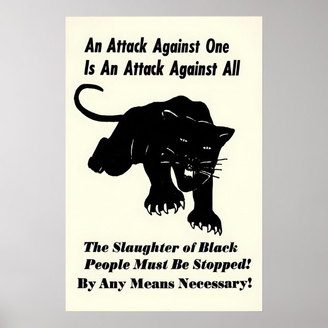 Black Panther Poster 'An Attack Against One Is An (Frente)