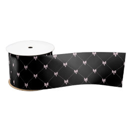 Black & Pink Bow Gift Wrapping 