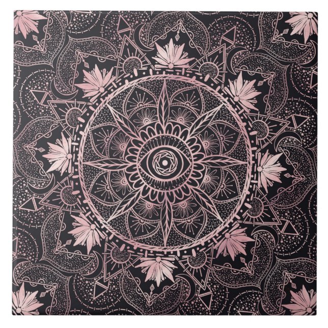 Black Pink Eye Mandala (Frente)