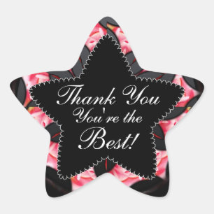 Black Pink Obrigado Melhor Estrela Adesivo