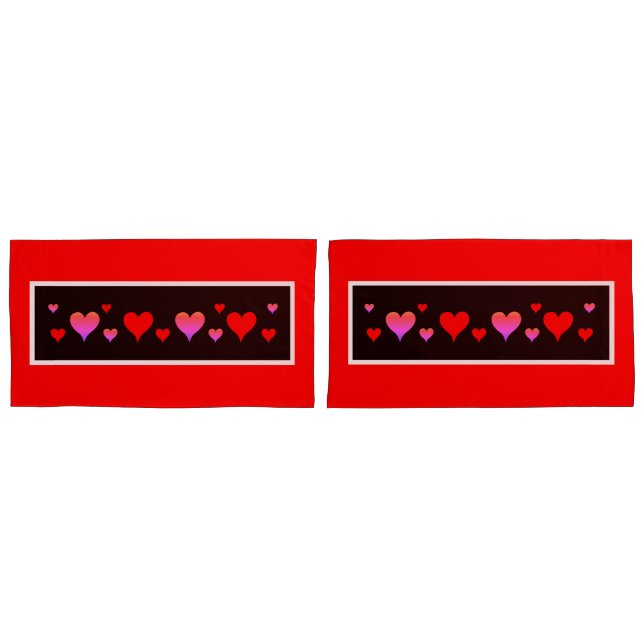 Black Pink Red Hearts  (Frente - conjunto)
