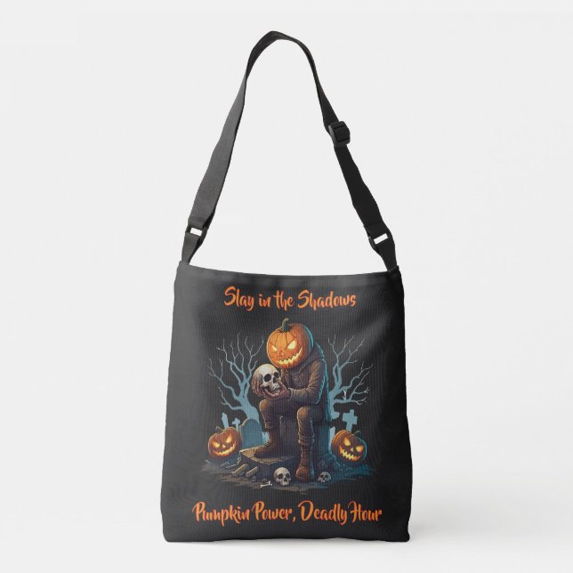 🖤 Black Pumpkin King Halloween Bolsa 🎃 (Verso)