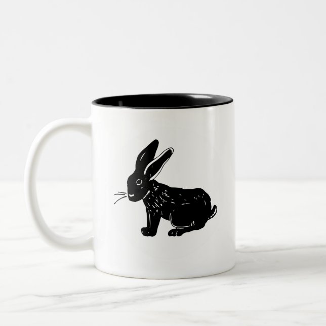 Black Rabbit SAV - caneca de logotipo quadrado (Esquerda)