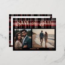 Black & Red Scottish Tartan Salvar a Data