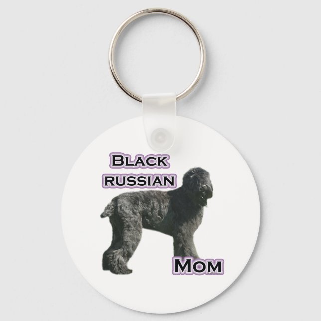 Black Russo Terrier Mãe 4 - Chaveiro (Frente)