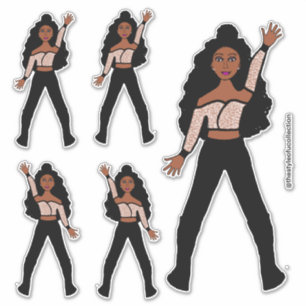 Black Spark Dancer Adesivos #1