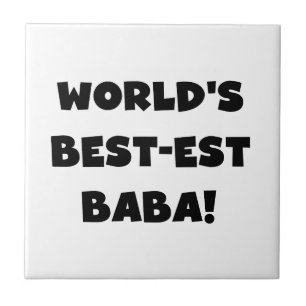 Black Text Best Baba T-shirts e presentes