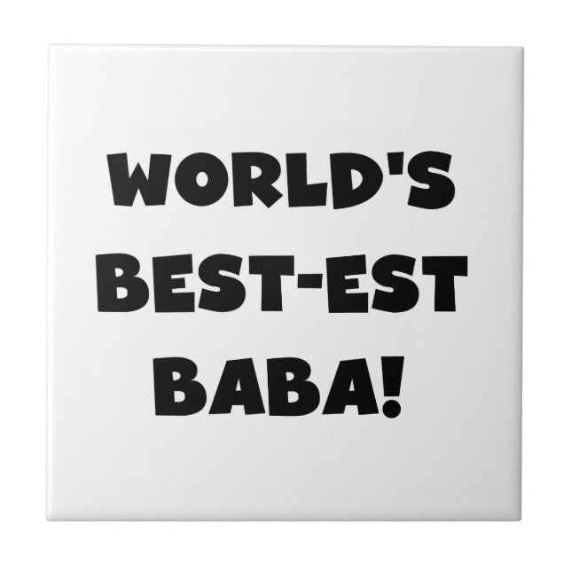 Black Text Best Baba T-shirts e presentes (Frente)