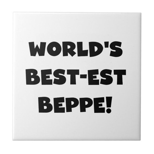 Black Text Best Beppe T-shirts e presentes (Frente)