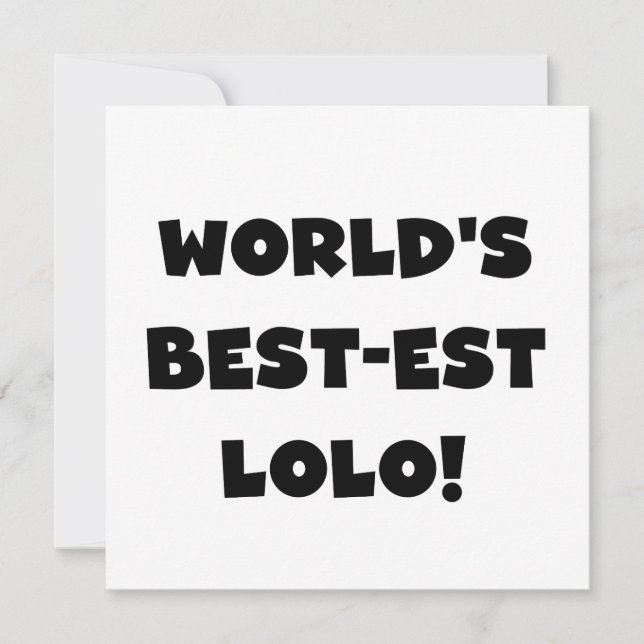 Black Text Best Lolo T-shirts e presentes (Frente)