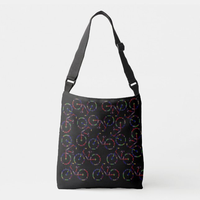 Black Tote Bag Portland Oregon Bikes (Frente)