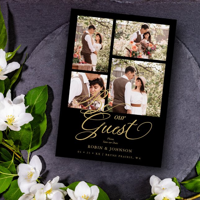 Black Trendy Collage 4 Fotos - Script de Luxo (Criador carregado)