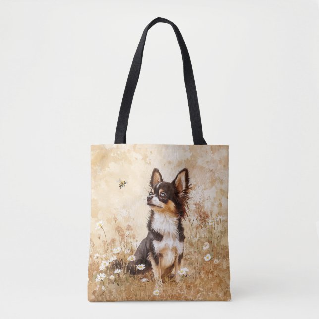 Black Tri Chihuahua - Tote Bag (Frente)