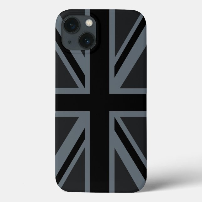 Black Union Jack British Flag Decor (Verso)