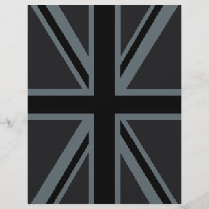 Black Union Jack British Flag Decor