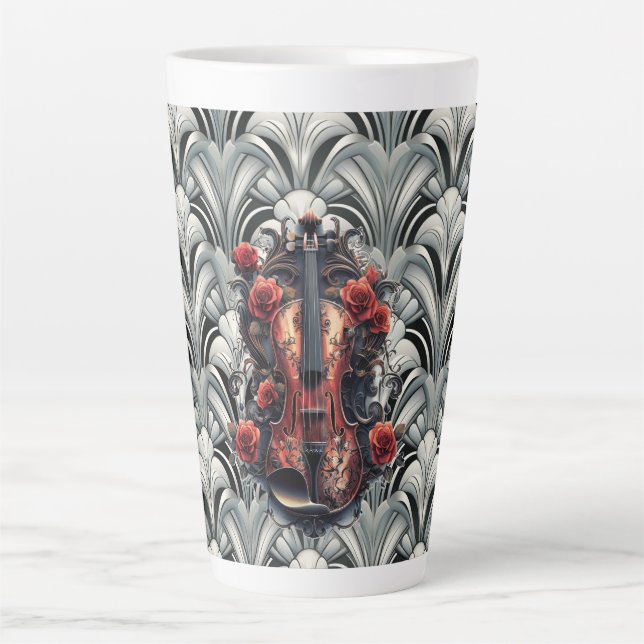 Black Violin em GMajor Art Deco Caneca de Cerâmica (Frente)