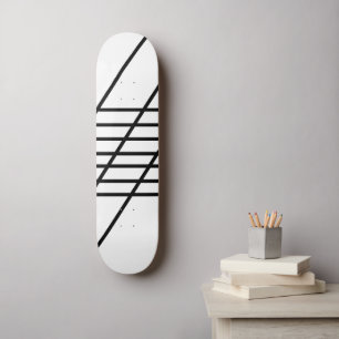Black & White Abstract Skateboard Wall Art