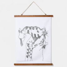 Black & white abstract stick  tapestries