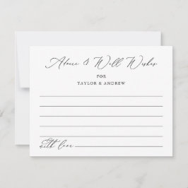 Black & White Advice & Well Wishes Wedding Cards