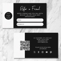 Black White Business Consulte Um Cartão De Referên