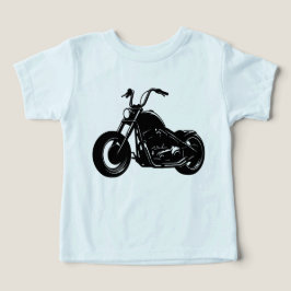 Black White Classic Cruiser Motorcycle Vector Art