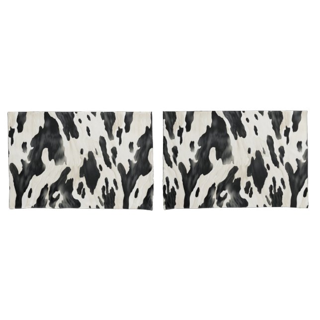 Black White Cow Print Animal Farm (Frente - conjunto)