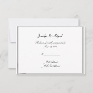 Black White Elegance Brides Resposta de Casamento