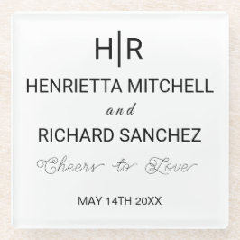 Black & White Minimal Clean Monogram Wedding 