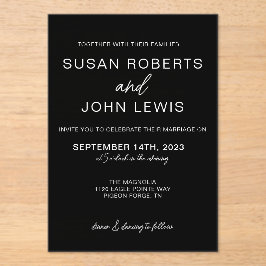 Black & White Modern Wedding Invitation