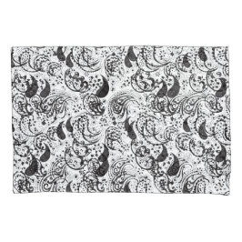 Black & White Paisley Pattern –Elegant Textile Art