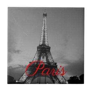 Black White Paris City Night Eiffel Torre Europeia