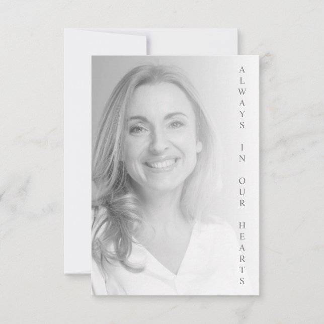 Black & White Photo for Memorial Service (Frente)