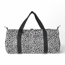 Black & white wild animal print. Snow Leopard Prin