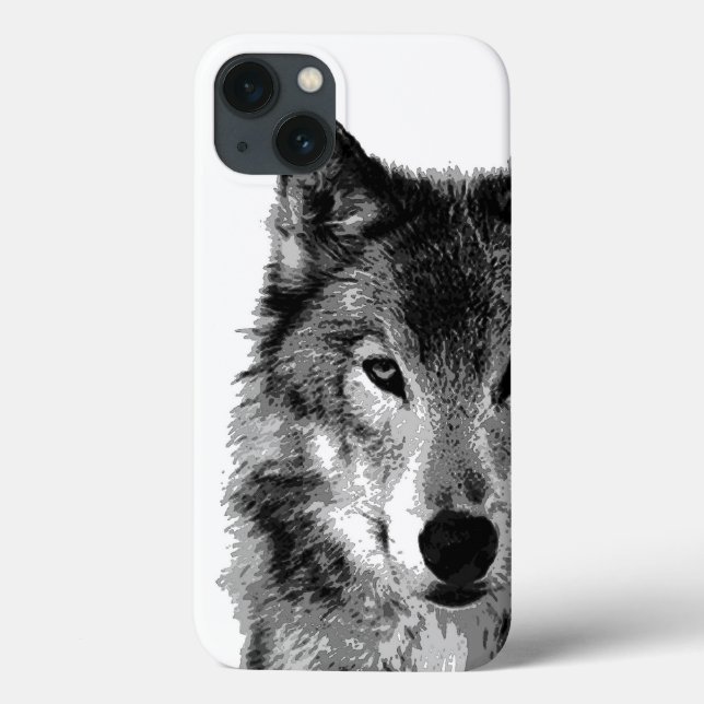 Black White Wolf Eye Tough Xtreme iPhone 6 Case (Verso)