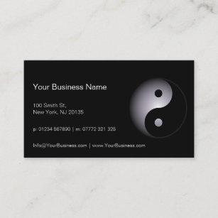 Black White Yin Yang Professional - Cartão de visi