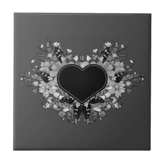Black Wildflower Heart