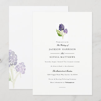 Blackberry Duo | Convite de casamento de aquarelas