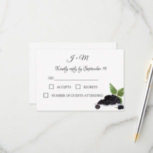Blackberry Fruta Summer Modern Weding RSVP