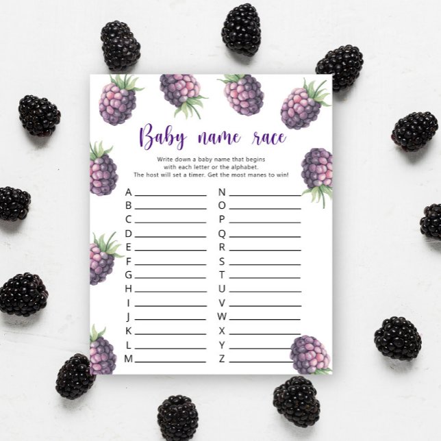 Blackberry - Jogo de corrida do nome do bebê (Criador carregado)