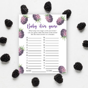 Blackberry - Jogo do Item do Bebê - Jogo do Chá de