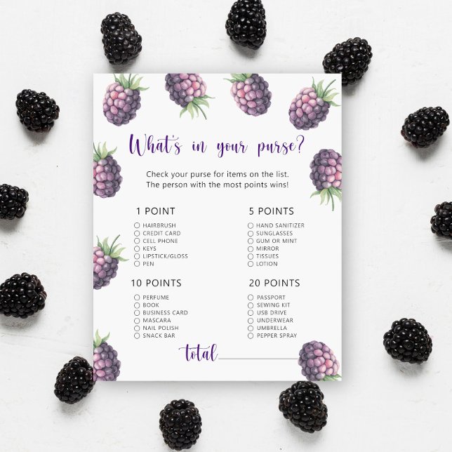 Blackberry - O que há no seu jogo de chá de fralda (Criador carregado)