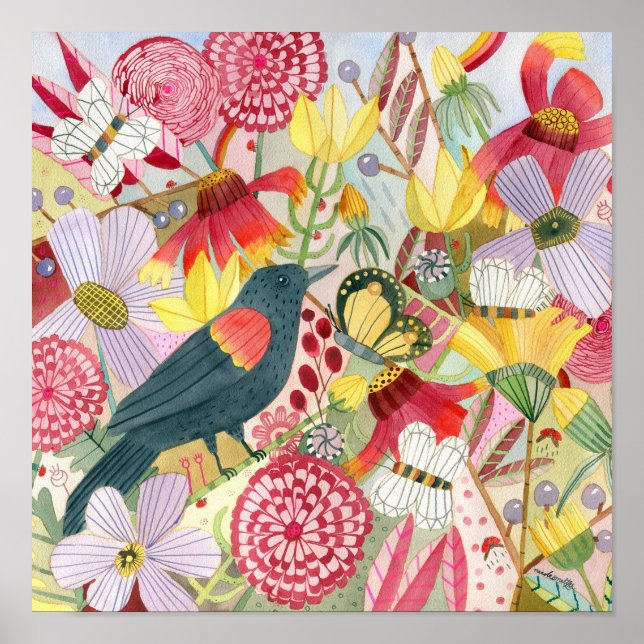 Blackbird/Meadow poster (Frente)